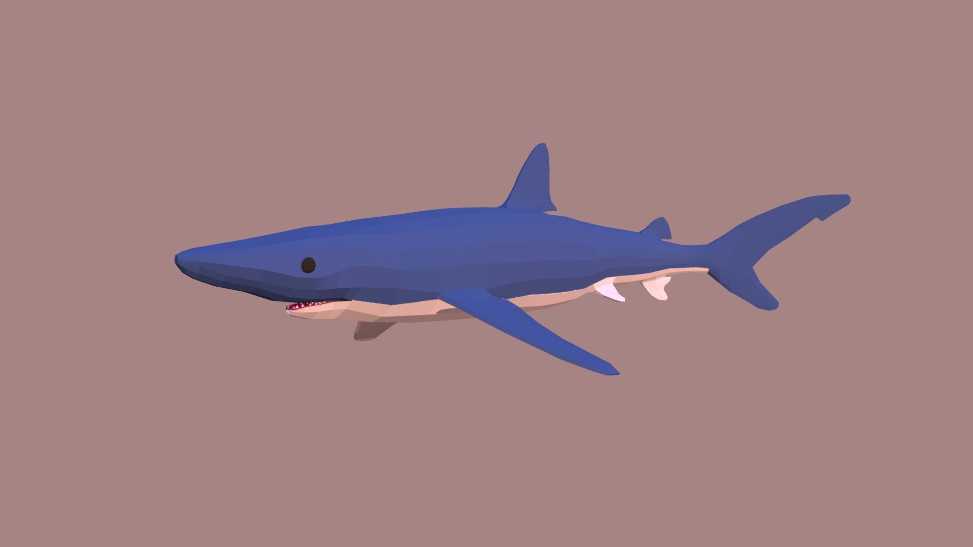 Blue Shark - 3D model by josluat91 3d model