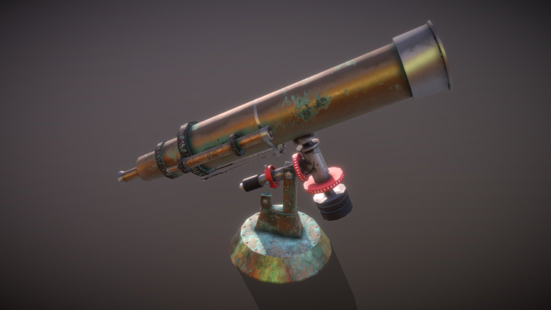 Steam Punk Telescope - Buy Royalty Free 3D model by maimo 3d model