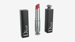 Dior Addict Lacquer Stick face, style, luxury, fashion, lips, beauty, makeup, decorative, facial, cosmetic, lacquer, glamour, lipstick, dior, 3d, pbr, female, lady, addict