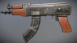 AK-47 Pistol shooter, ak, pistol, weapon, low-poly, lowpoly, gun, ak47