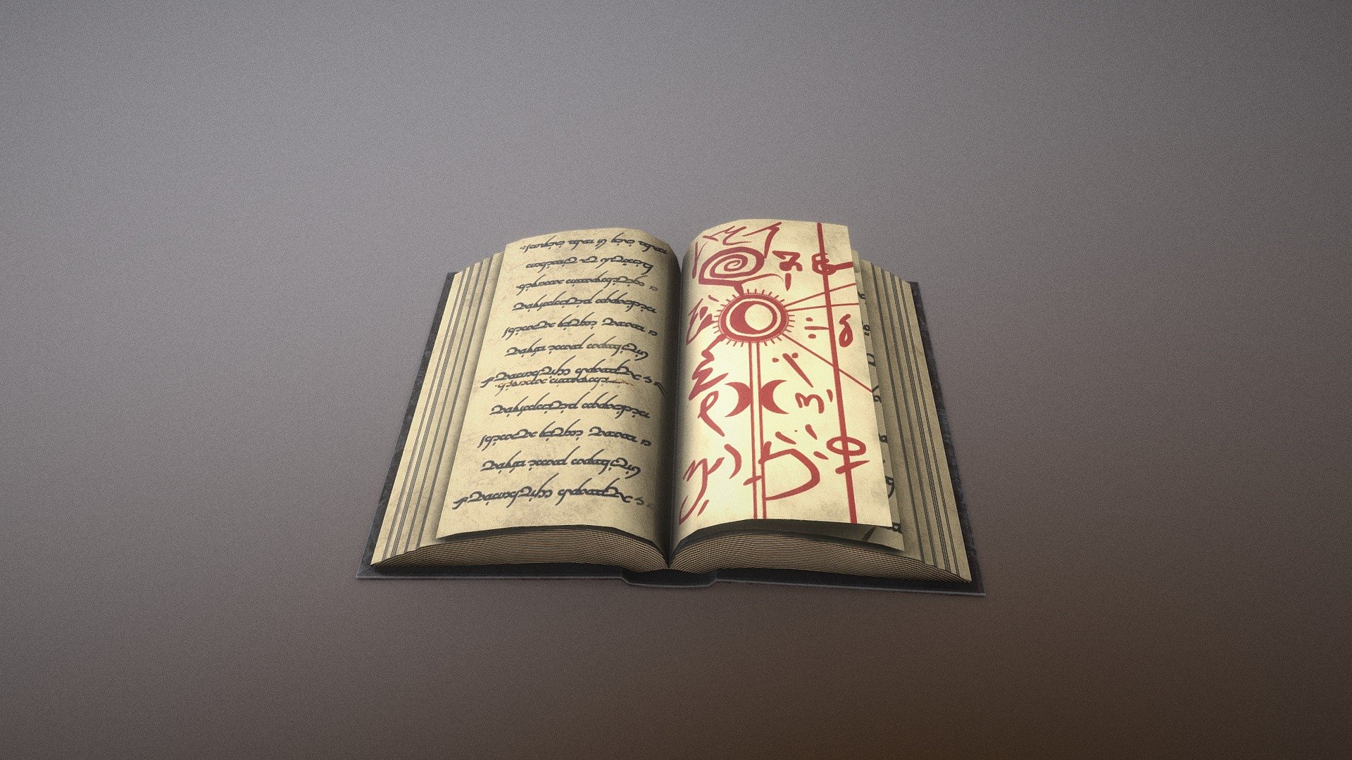 PBR model made for PackDev Interactive - Wizard_Table_Book_Open - 3D model by necaneca 3d model