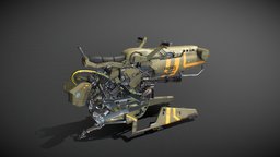 Sci-fi Hover Bike Version 2 bike, hover, game-art, hoverbike, hovercraft, science, game-ready, game-asset, science-fiction, game-model, game-character, pbrtexture, sci-fi-vehicle, pbr-texturing, game, pbr, sci-fi