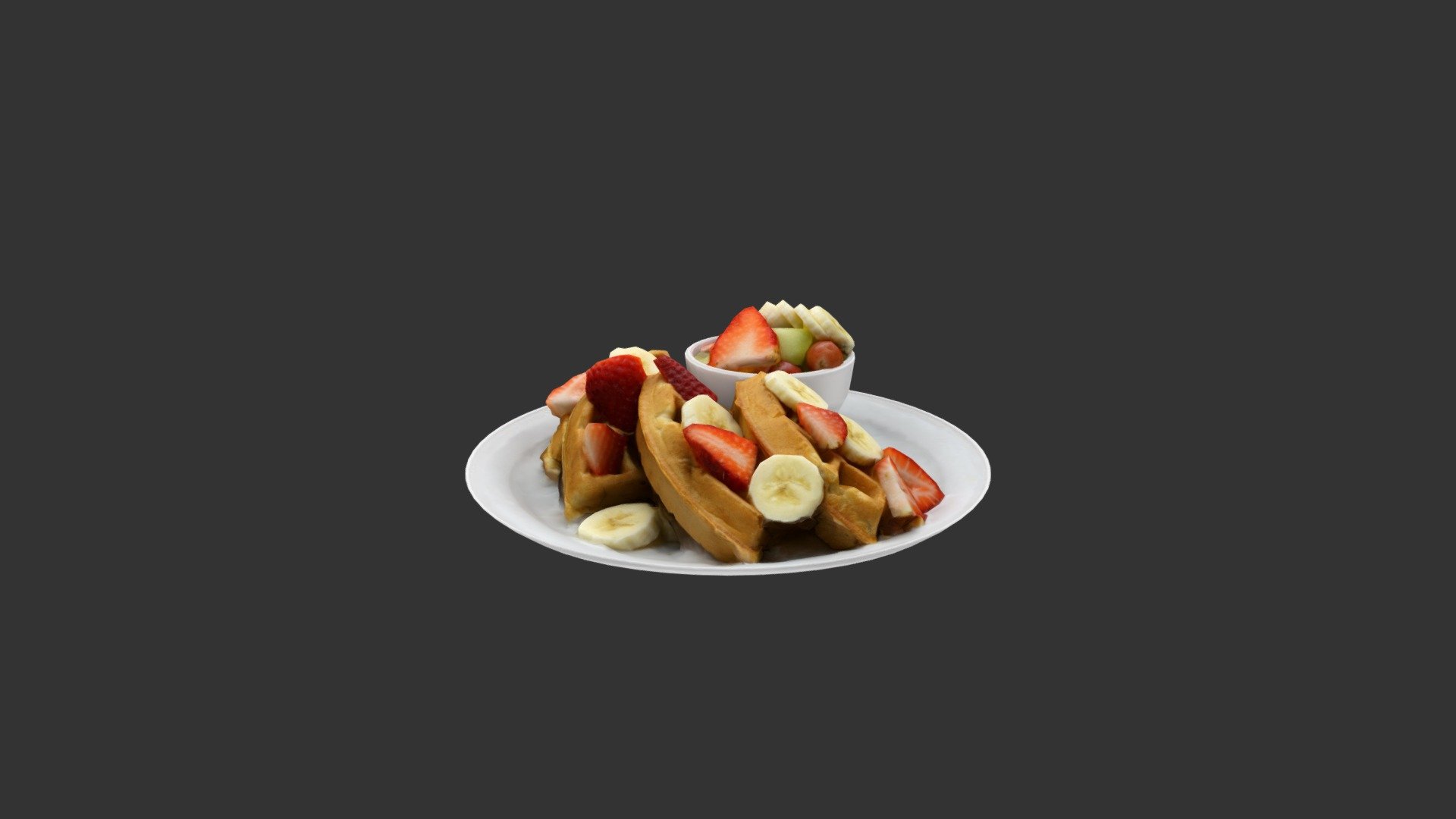 BELGIAN WAFFLE for symposium restaurant - BELGIAN WAFFLE - 3D model by menuthat 3d model