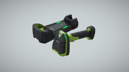 Green Barcode Scanner Gun