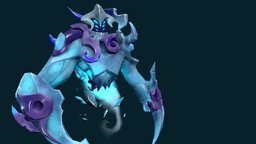 Ice Elemental Hand Painted Real-Time Character characterart, gameart, zbrush, characterdesign, 3dmodeling, 3dbustchallenge