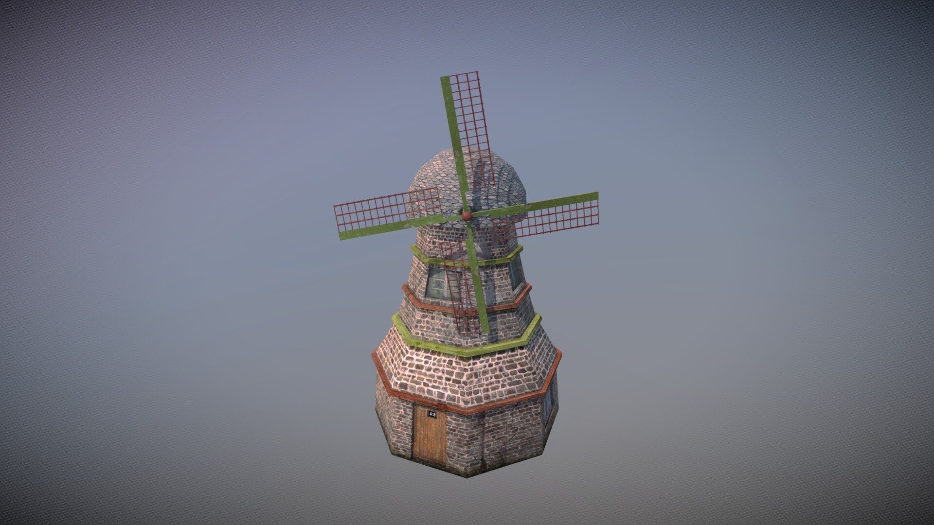 old windmill - Windmill - 3D model by r-burba 3d model