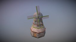Windmill old, windmill, building