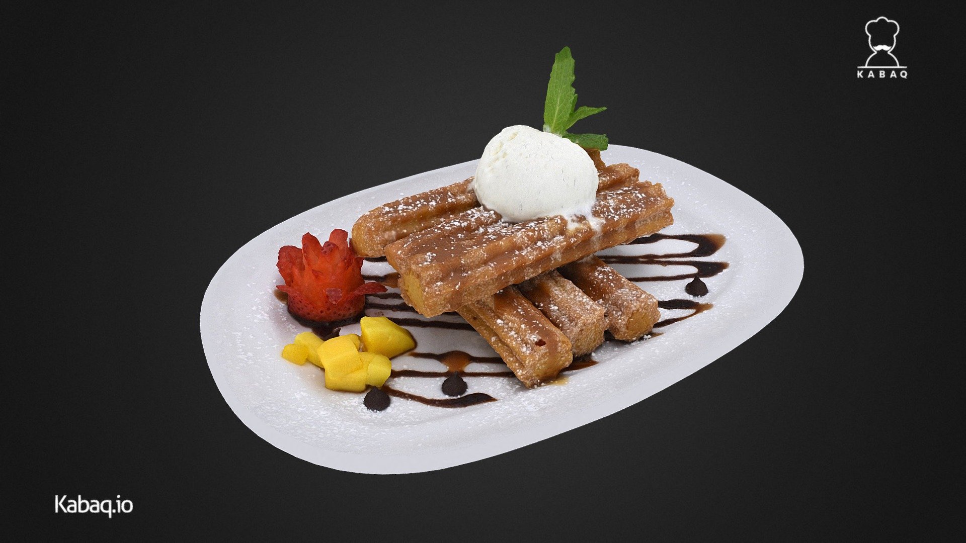 Mexican Churros - 3D model by QReal Lifelike 3D (@kabaq) 3d model