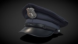 Police Officer Cap / Hat police, hat, cap, cloth, fashion, accessories, ar, emblem, cop, job, accessory, officer, uniform, capitan, badge, costume, cosplay, instagram, headwear, proffesional, policeofficer, fashion-style, police-officer, low-poly, lowpoly, police-uniform, instagramfilter, uniform-clothing, police-badge, police-officer-hat