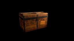 Old Chest chest, rusted, metal, old, 1800s, wood