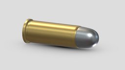Bullet .44 SPECIAL rifle, action, army, bullet, ammo, firearms, explosive, automatic, realistic, pistol, sniper, auto, cartridge, weaponry, express, caliber, munitions, weapon, asset, game, 3d, pbr, low, poly, military, shotgun, gun, colt