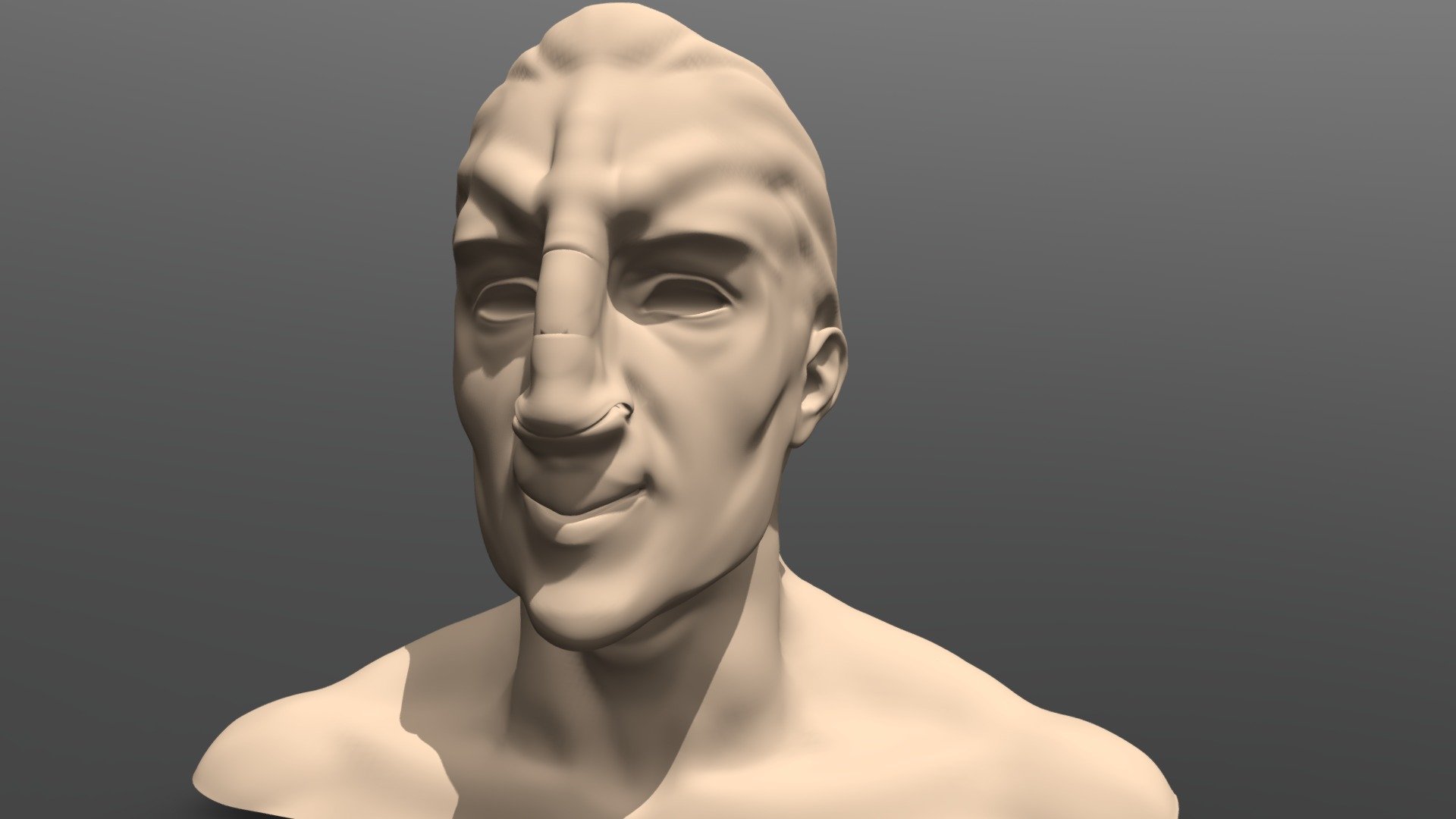 A quick fiddle with ZBrush as I was designing a alien makeup 3d model