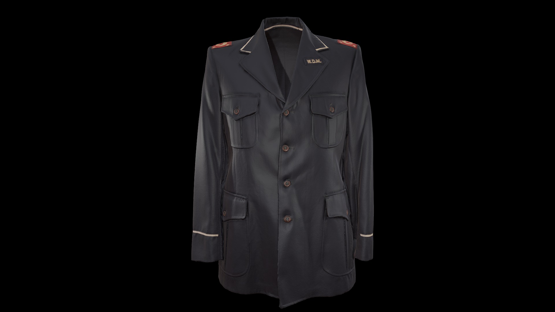 Fruit of Islam uniform jacket.

This object was 3D scanned using a Creaform Go Scan 50 3d model