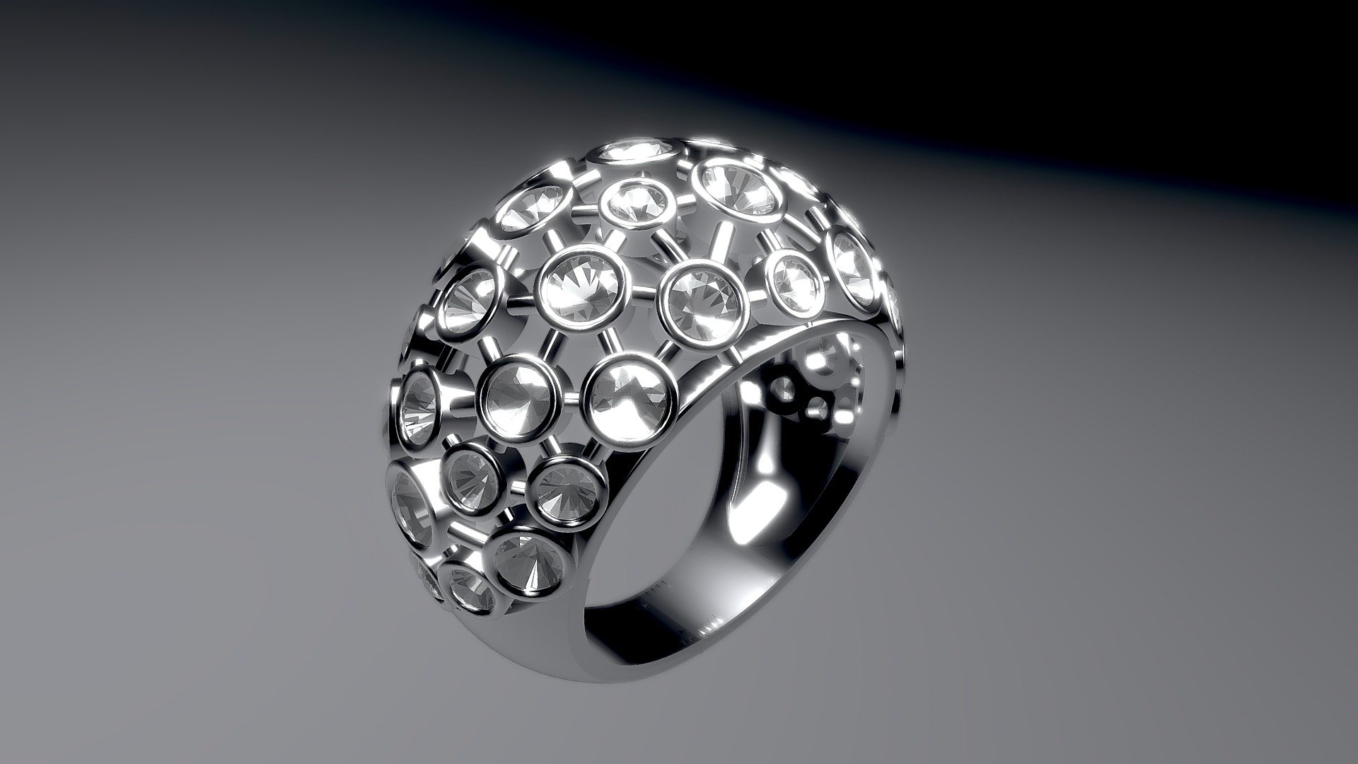 A ring done in Rhino 3D.

Size EU(14). Ready for prototype.

Don't hesitate to contact me for custom models 3d model