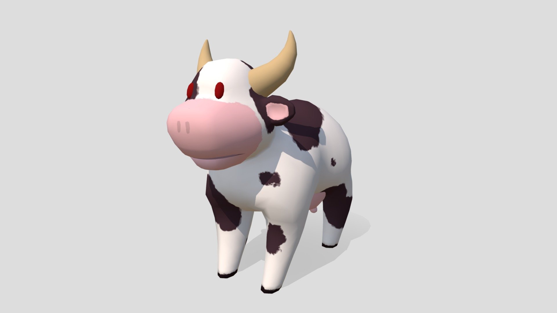 This is the cow model for the game Cow-Duction, a game developed for my Game Development Workshop course 3d model