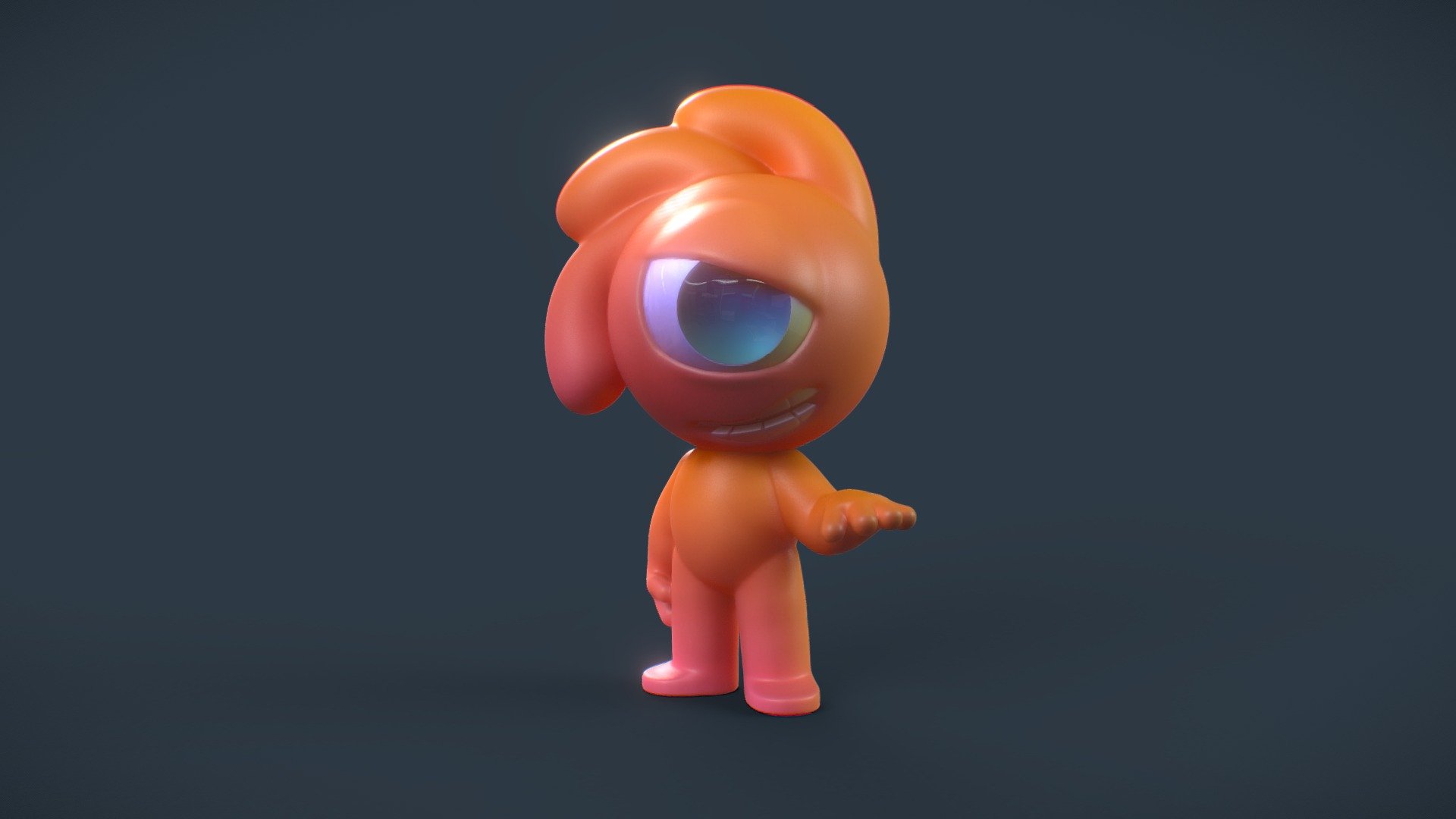 Realized for the needs of a tutorial introduction on Youtube, this Mascot is inspired by the official logo of the Blender 3D software 3d model