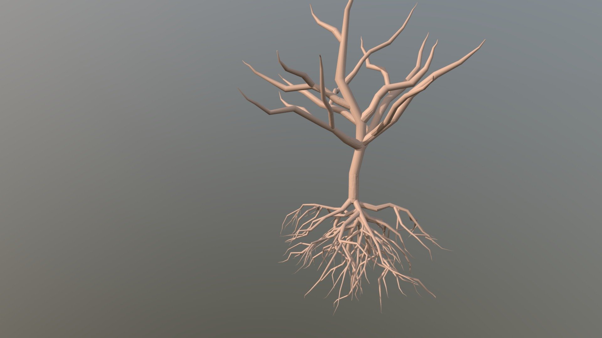 Tree and Roots - Root System - 3D model by rainbyrd 3d model