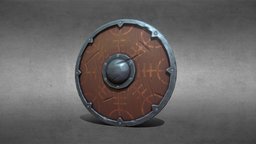 Vikings Shield stylized low poly gameready