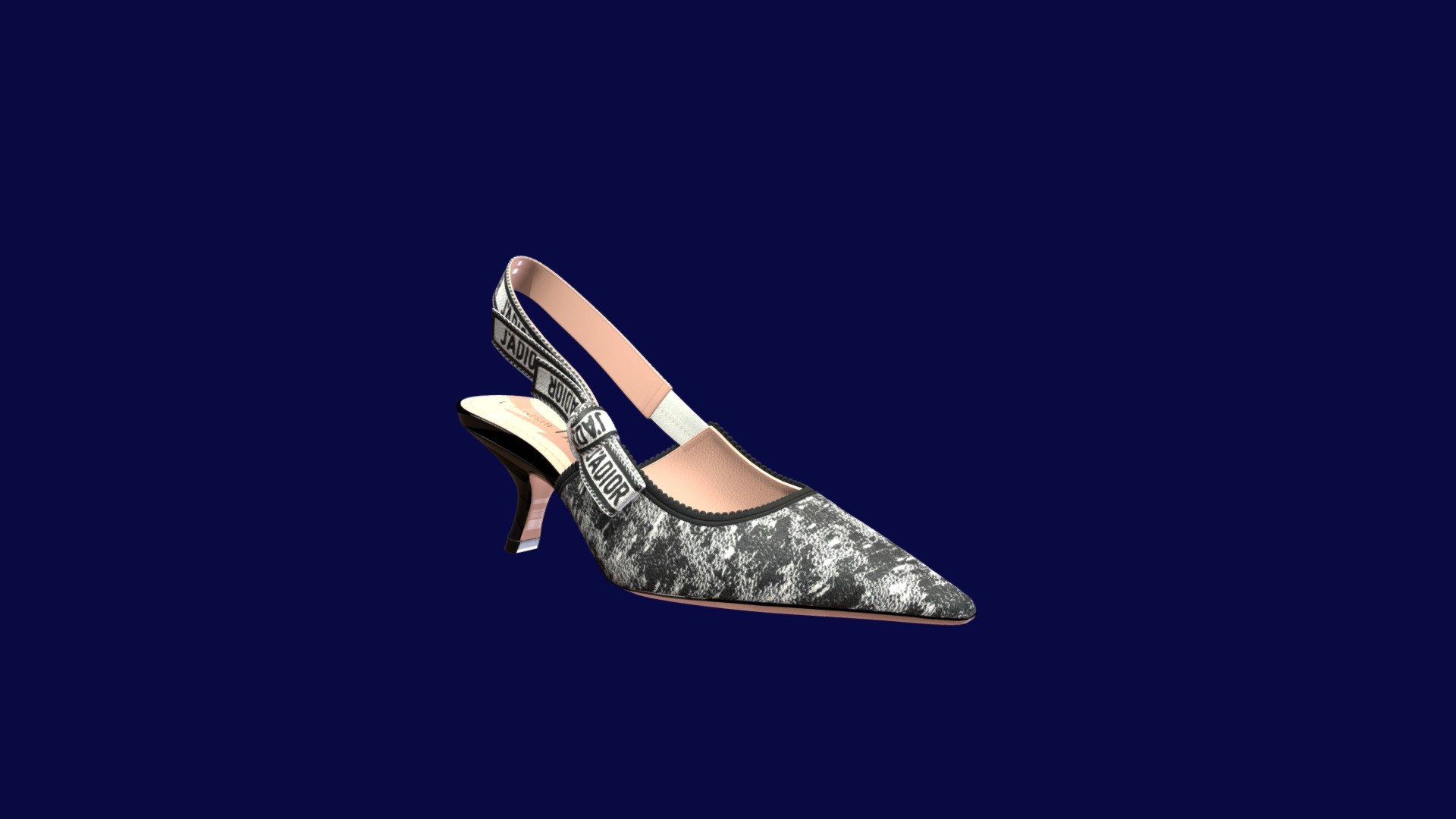 https://www.dior.com/es_es/fashion/products/KCP919PWY_S17X-zapato-de-salon-slingback-j-adior-tweed-de-pata-de-gallo-blanco-y-negro - DIOR Zapato De Salón Slingback J' Adior - Download Free 3D model by vmmaniac 3d model