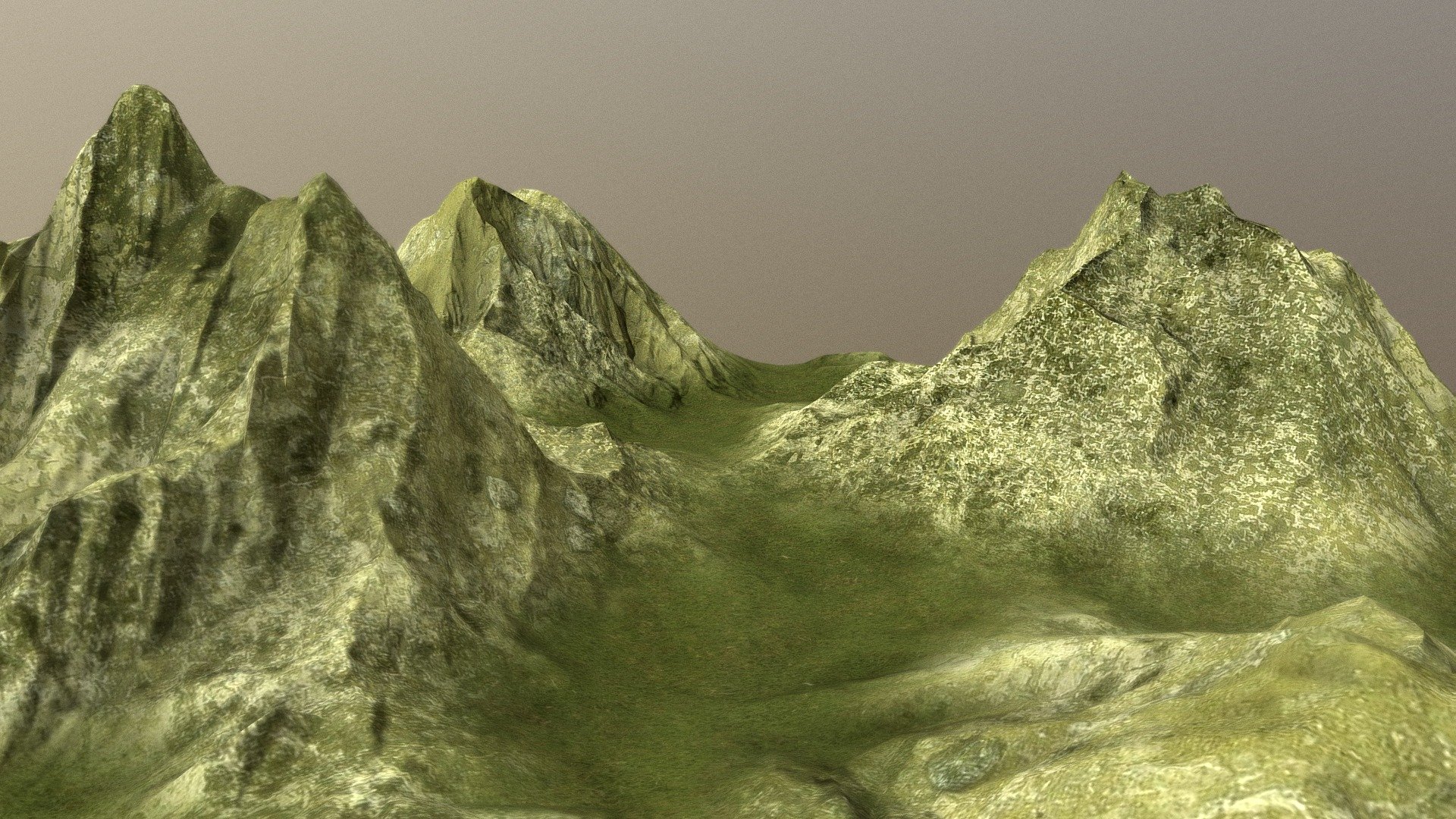 Valley under the Mountains -low poly-

Quad topology - 9.5k polygons

UV mapped with non-overlapping

All files are zipped in one folder. Contains 2 file formats obj &amp; fbx, and 4k pbr textures (Albedo, Normal, AO, Gloss &amp; Spec)

Useful for games, high resolution renders and other graphical projects 3d model