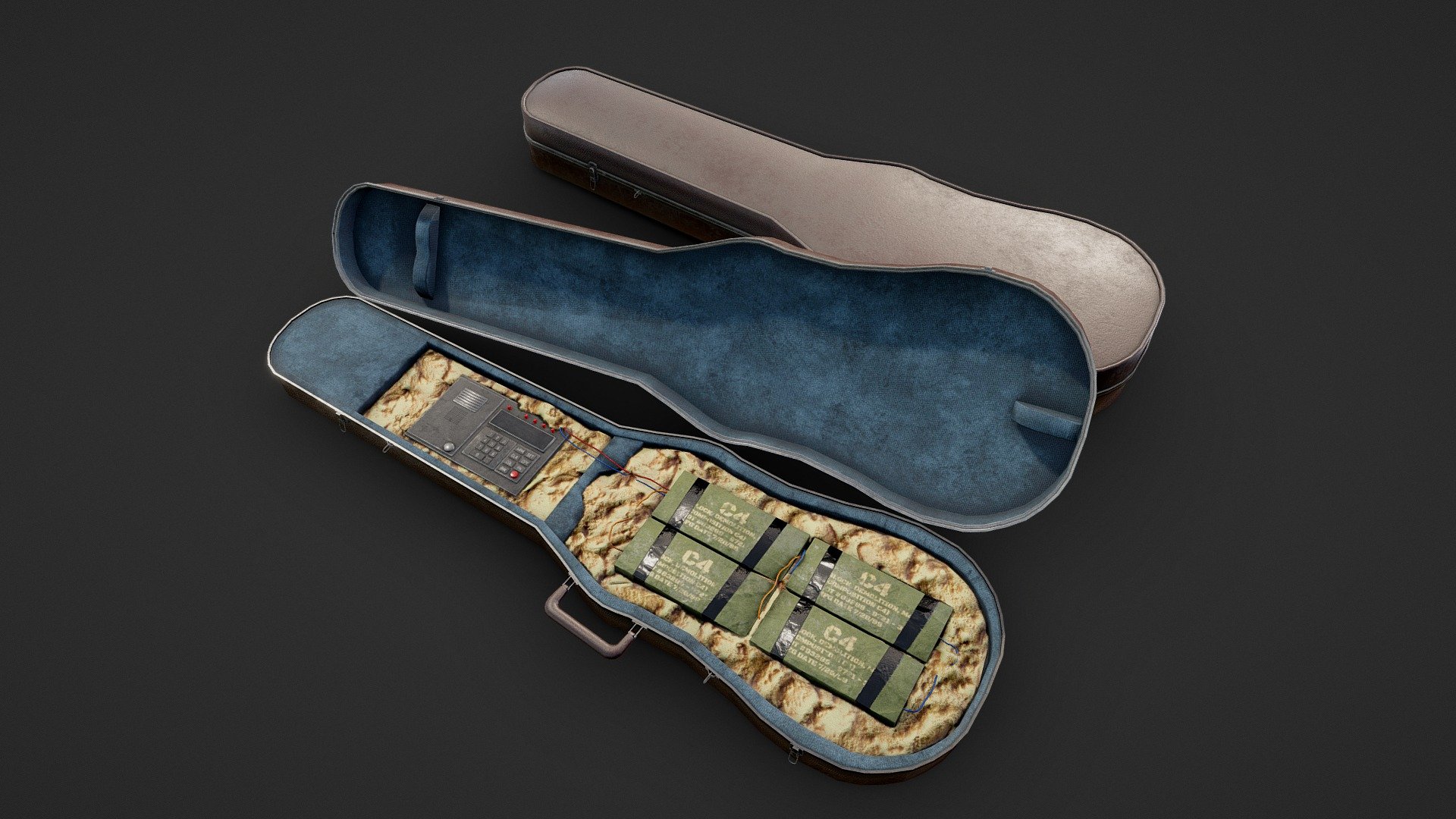 - C4 Guitar Case - Download Free 3D model by Warkarma 3d model