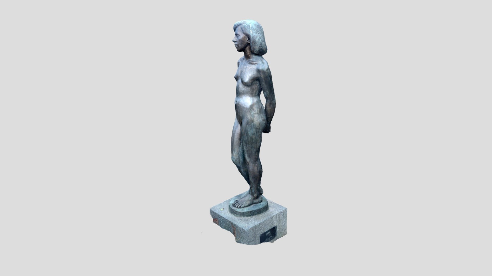 Female in bronze - Statue - 3D model by vp222ih 3d model