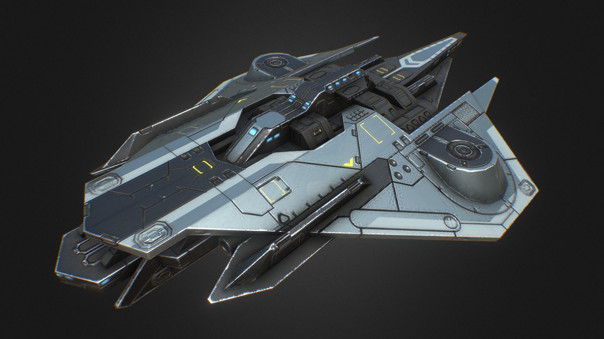 Available in the Unity Asset Store -link removed-

This asset is a mobile-ready spaceship and station bundle. Easily customizable with all the sources including Substance Painter and Amplify Shaders support.

Shaders built with the Amplify Shader Editor include additional paint masks, engines glow and several emissive materials 3d model