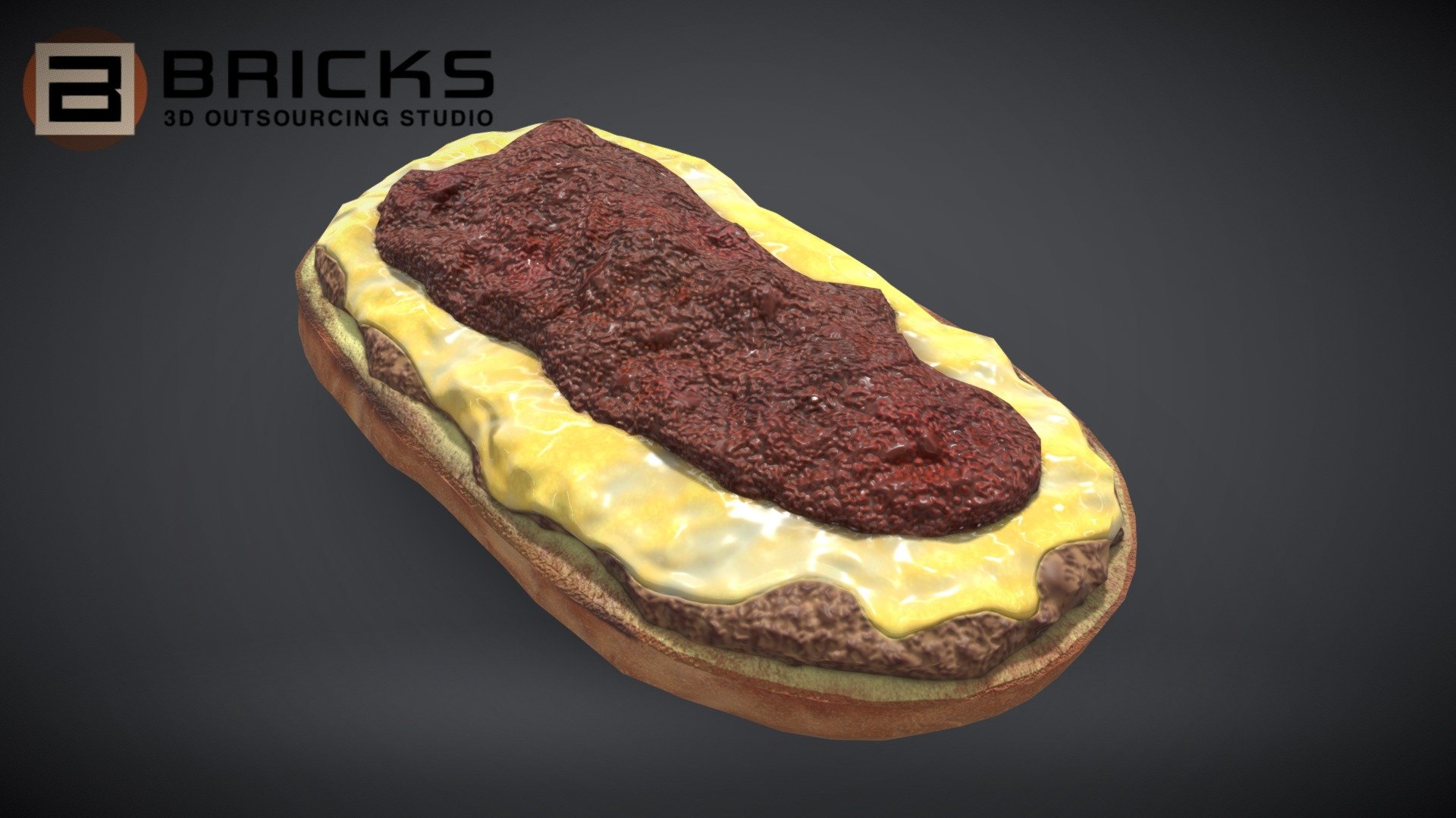 PBR Food Asset:
BeanPasteMollete
Polycount: 1942
Vertex count: 1047
Texture Size: 2048px x 2048px
Normal: OpenGL

If you need any adjust in file please contact us: team@bricks3dstudio.com

Hire us: tringuyen@bricks3dstudio.com
Here is us: https://www.bricks3dstudio.com/
        https://www.artstation.com/bricksstudio
        https://www.facebook.com/Bricks3dstudio/
        https://www.linkedin.com/in/bricks-studio-b10462252/ - Bean Paste Mollete - Buy Royalty Free 3D model by Bricks Studio (@bricks3dstudio) 3d model