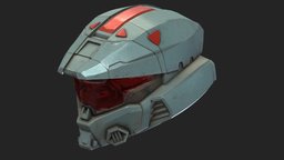 Halo SPARTAN Mark VII Gen 3 Helmet PBR Realistic green, armor, gaming, future, fight, hero, tech, spartan, cyborg, head, mask, halo, solider, halo4, covenant, unsc, video-game, 117, weapon, character, game, lowpoly, scifi, helmet, low, poly, man, military, sci-fi, futuristic, war, space, mjornil