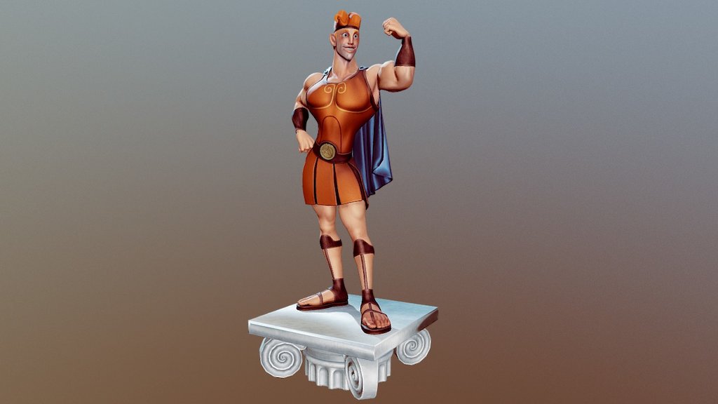 My entry for the Sketchfab Sculpting Challenge: Cartoon Characters!
Done with Blender and Substance Painter.

Presentation Video: https://www.youtube.com/watch?v=goY2uyVVHXk

More renders on my Artstation: https://www.artstation.com/artwork/P1LoB - Hercules - 3D model by Marcella Lombardo (@marcella.lombardo) 3d model