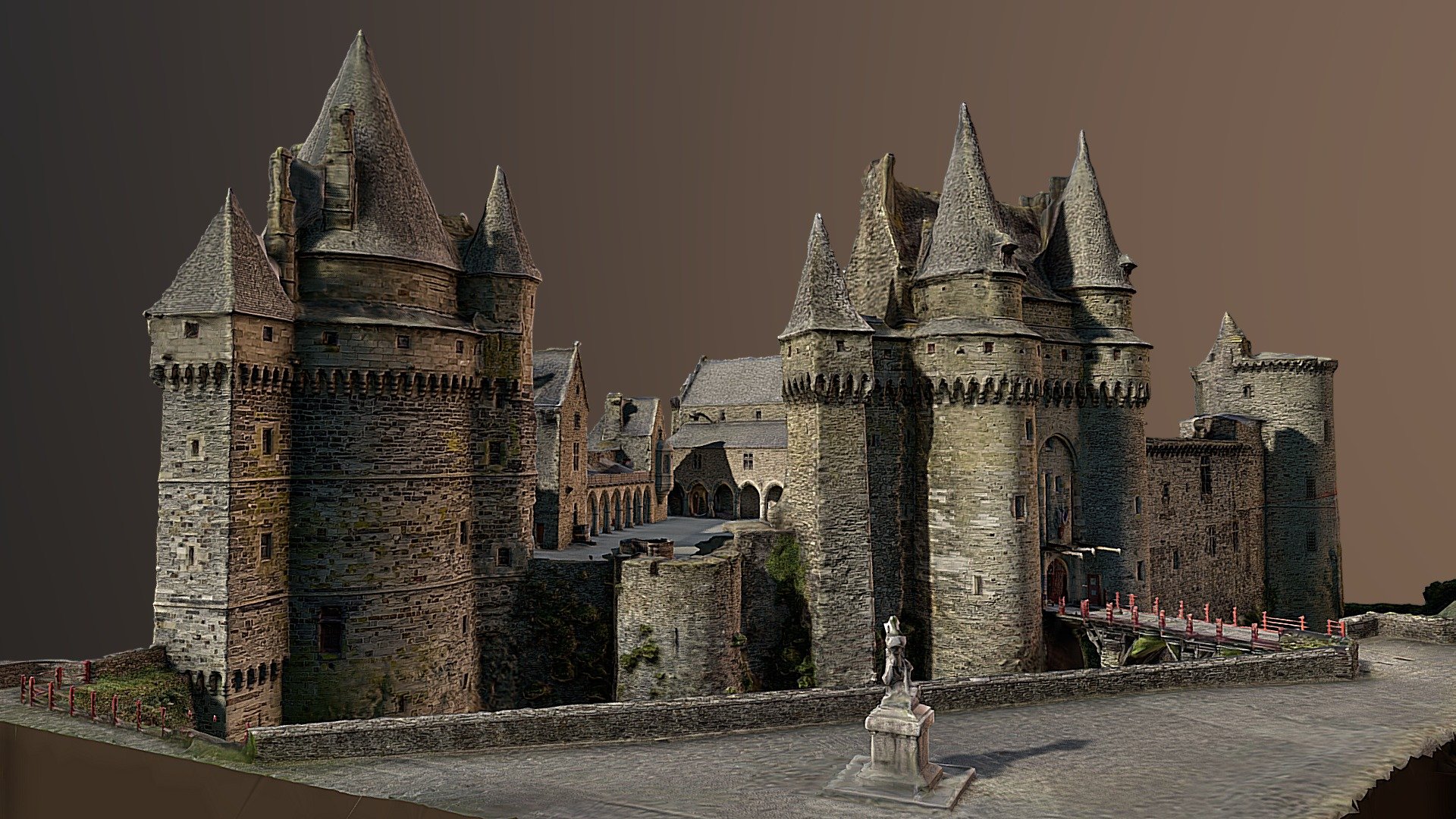 The Château de Vitré is a medieval castle in the town of Vitré, in the Ille-et-Vilaine département of France 3d model