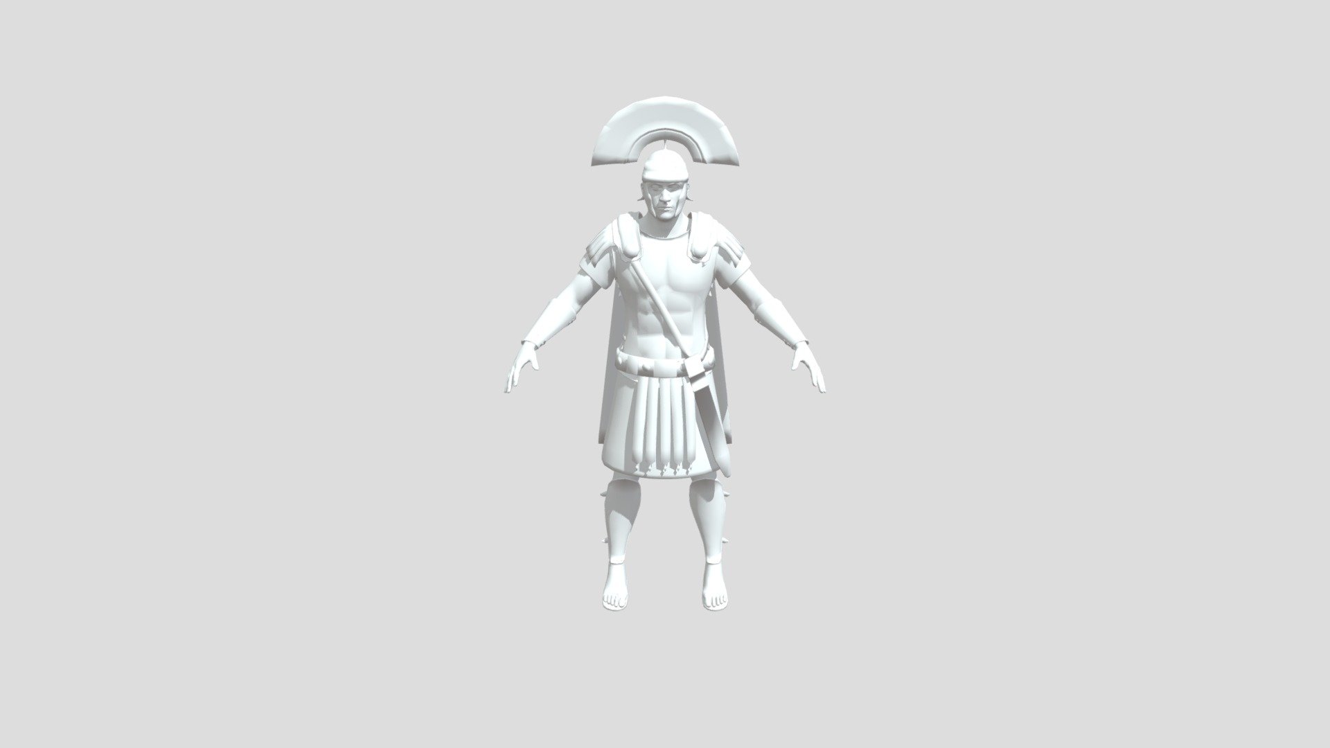 Reupload of the Roman Centurion with the MakeHuman male body 3d model
