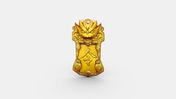 Cartoon unicorn token unicorn, power, ancient, army, asia, token, lion, chinese, lowpolymodel, imperialguard, weapon, military, royal