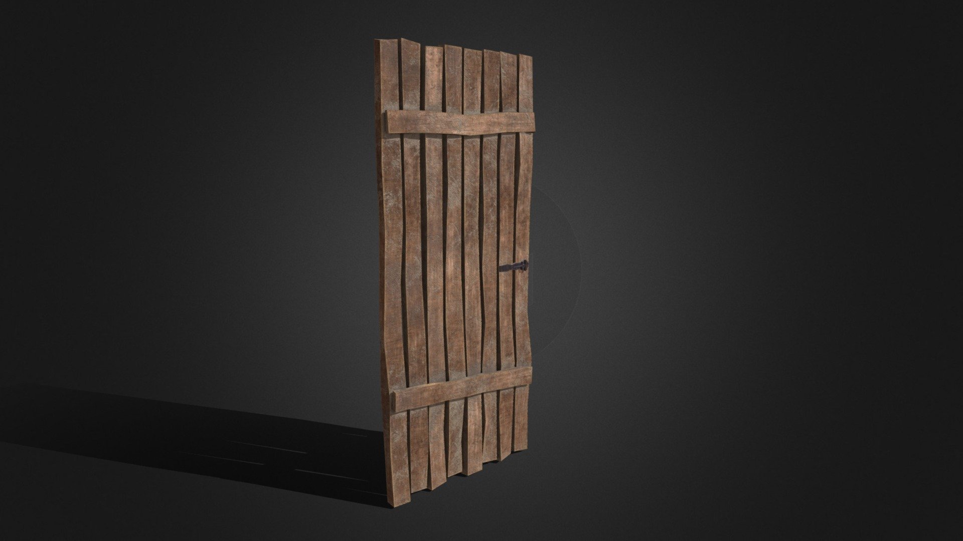 Old Wooden Door
Low Poly
444 Polygons 480 Vertices
Game Ready
You can use the door model in your medieval themed designs, in your house, castle and barn models.
Created with 3ds max.
Hand painted with substance painter 3d model