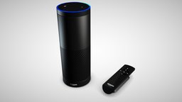 Amazon Echo music, speaker, sound, media, audio, amazon, microphone, echo, blender, sketchfab