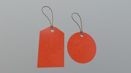 Price Tags red, product, cloth, shopping, clothes, store, pricetag, price, lowpoly, shop, gameready