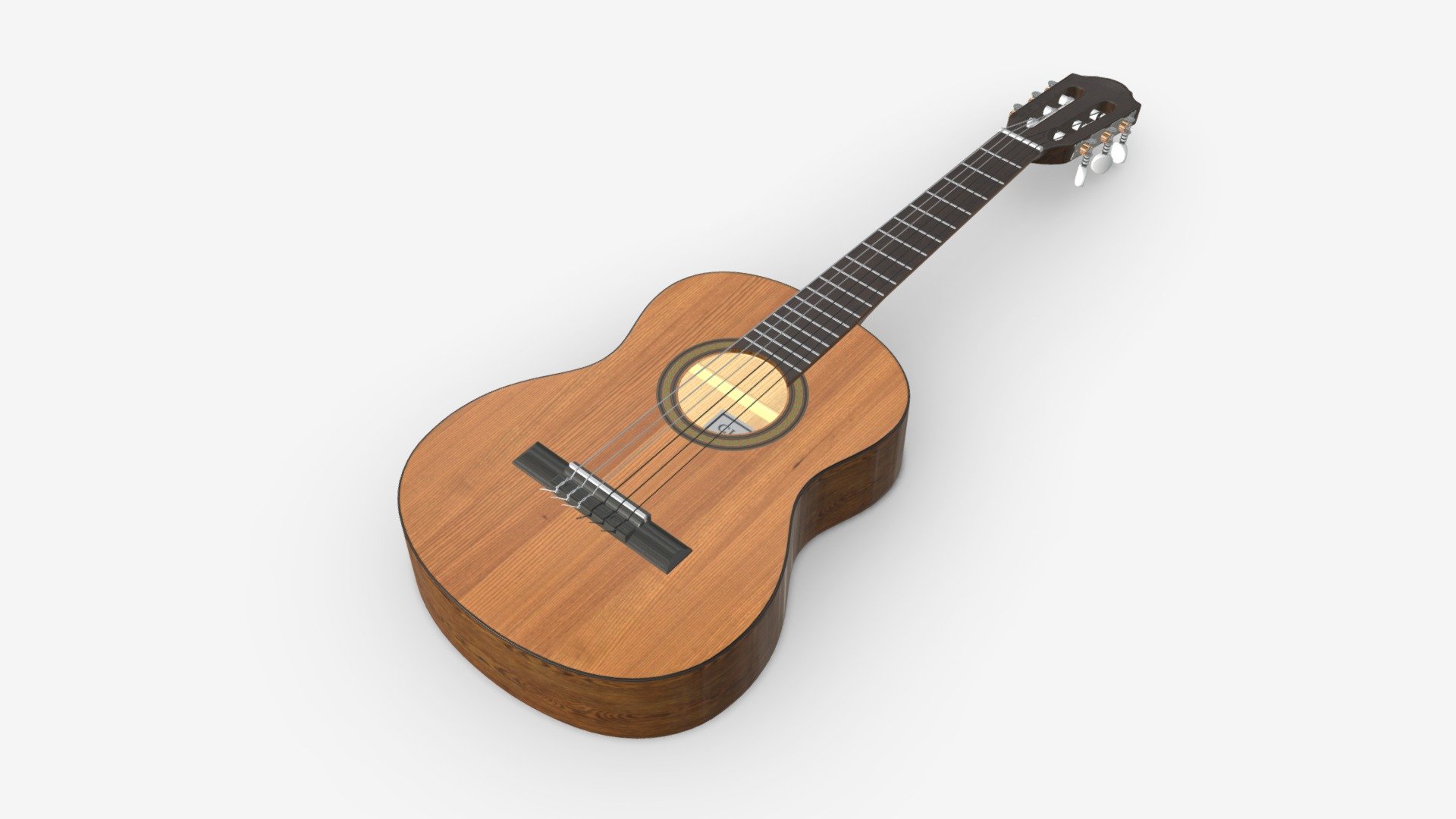Classic acoustic guitar 02 - Buy Royalty Free 3D model by HQ3DMOD (@AivisAstics) 3d model