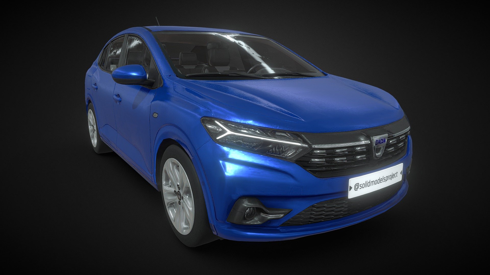 Dacia Logan 2021 - Buy Royalty Free 3D model by Dan (@solidmodelsproject) 3d model