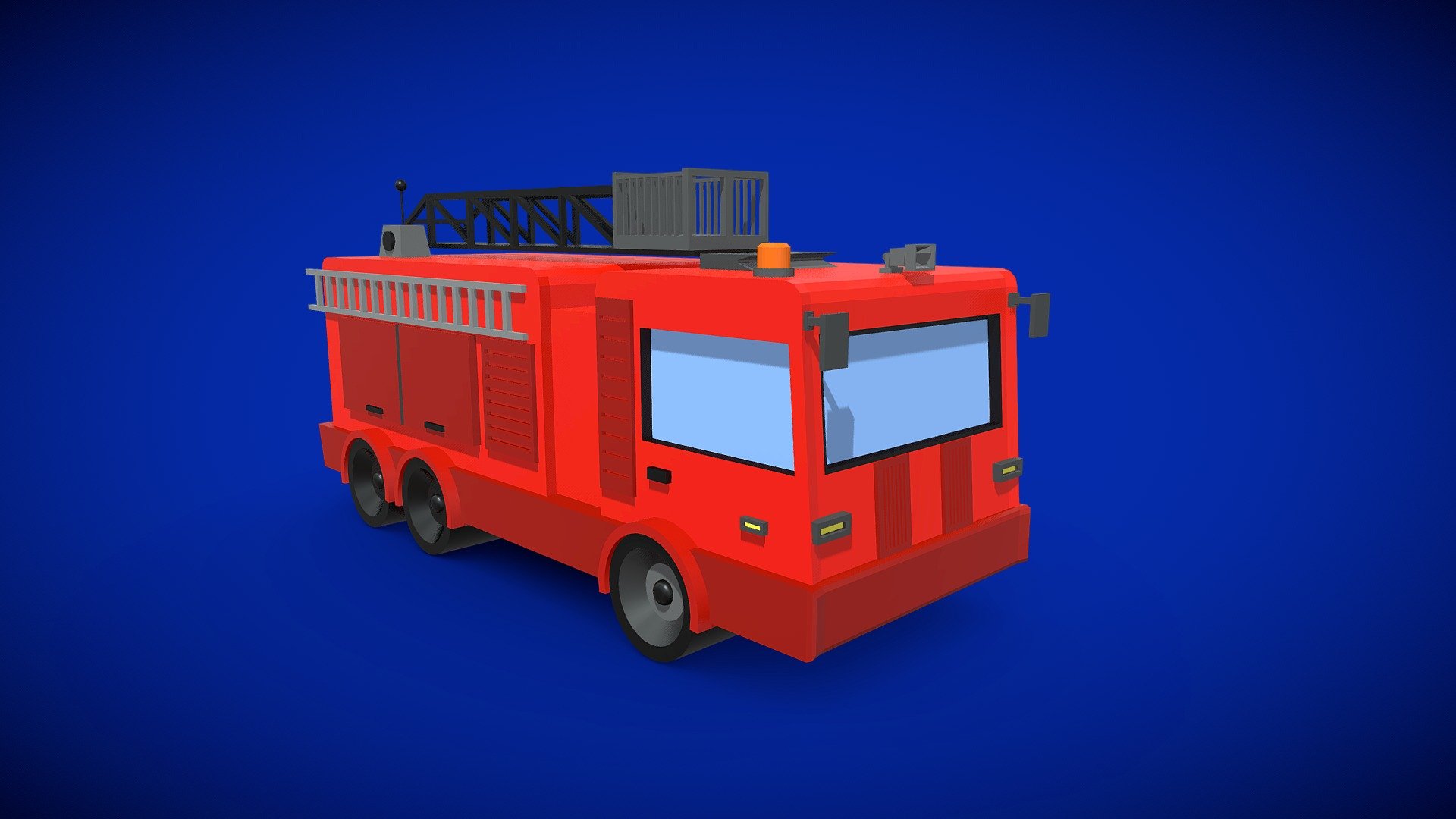 Greetings, I made a vehicle that you can use to put out your fire. I hope you will like it. LIVE WITH ART!!! - Cartoon Fire Truck - Download Free 3D model by Uğur Yakışık (@UgurYksk) 3d model