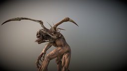 Mutant 4 ancient, soldier, medieval, mutant, claws, s, character, low-poly, game, monster, human, ghol