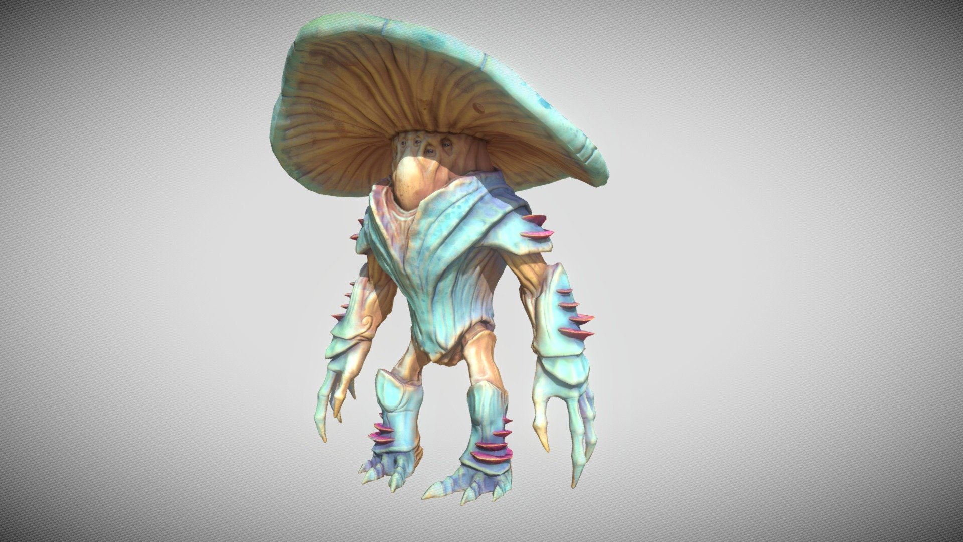 This Mushroom Man was made in ZBrush and rigged in Blender. It was made to work on all the most known game engines.

4K Textures:




Albedo

Mixed Ambient Occlusion

Normal Map

Roughness

This model was created in a way that it is easy to make changes at your wish. Got any question or suggestion? Send us a message or leave a coment 3d model