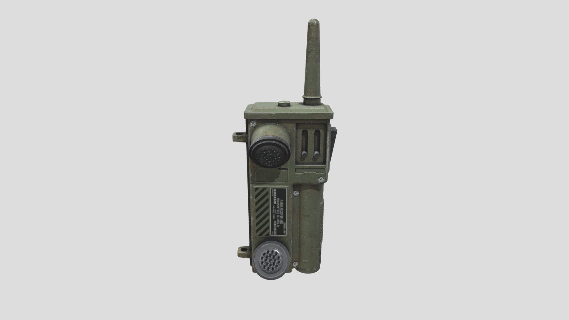 Inspired by old and vintage amry walkies and phone fields.

Designed for a personal rpg dystopia project 3d model