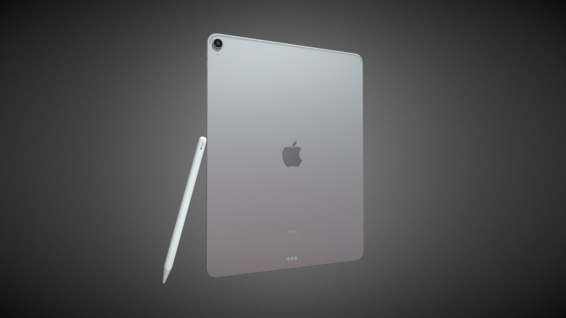 Realistic (copy) 3d model of Apple iPad Pro 12.9 inch Wi-Fi 2018 and New Apple Pencil.




iPad Pro 12.9 inch Silver Wi-Fi

iPad Pro 12.9 inch Space Gray Wi-Fi

New Apple Pencil

This set:
3D element v2.2
The model given is easy to use
- 1 file obj standard
- 1 file 3ds Max 2013 vray material 
- 1 file 3ds Max 2013 corona material
- 1 file of 3Ds
- 1 file e3d full set of materials, like a preview

Topology of geometry:




forms and proportions of The 3D model

the geometry of the model was created very neatly

there are no many-sided polygons

detailed enough for close-up renders

the model optimized for turbosmooth modifier

Not collapsed the turbosmooth modified

apply the Smooth modifier with a parameter to get the desired level of detail

Organization of scene:




to all objects and materials

real world size (system units - mm)

coordinates of location of the model in space (x0, y0, z0)

does not contain extraneous or hidden objects (lights, cameras, shapes etc.)
 - Apple iPad Pro 12-9 inch Wi-Fi 2018 - Buy Royalty Free 3D model by madMIX 3d model
