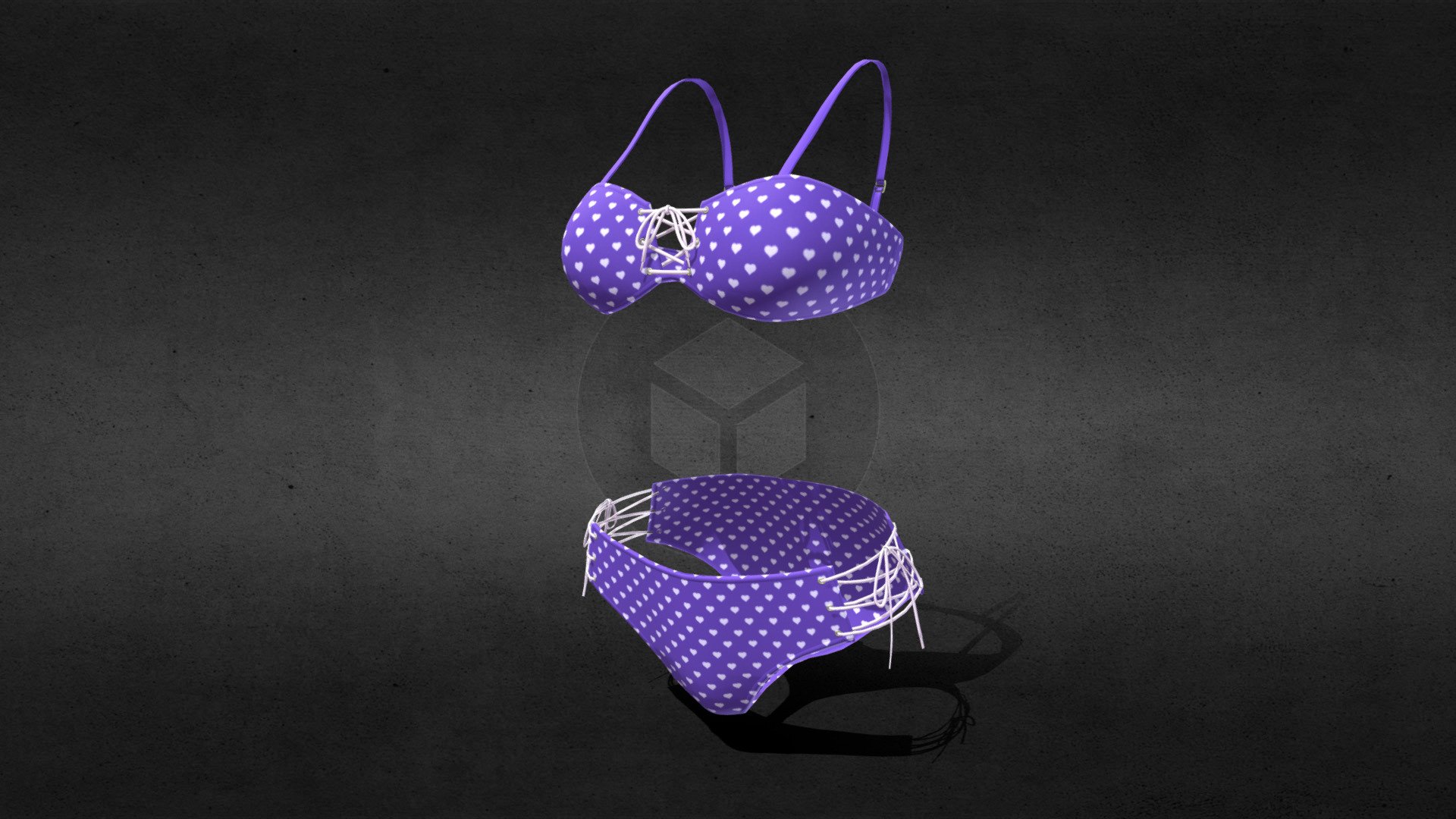 I made a type of swimsuit tied with a string 3d model