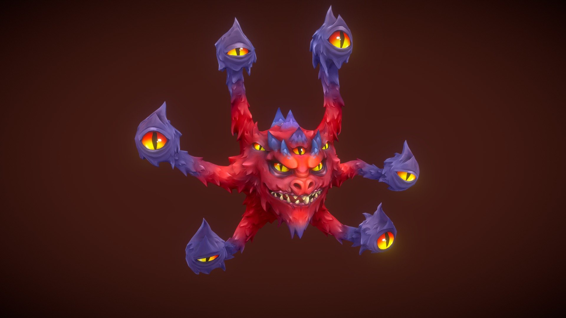 Stylized character for a project.

Software used: Zbrush, Autodesk Maya, Autodesk 3ds Max, Substance Painter - Stylized Demon Watcher - 3D model by N-hance Studio (@Malice6731) 3d model