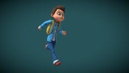 Game Character Runcycle boy, runcycle, character, game, gamecharacter, animated, rigged