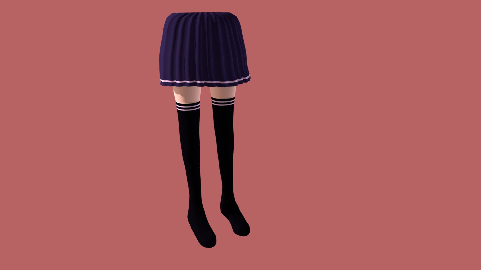 Skirt and stockings - 3D model by H7N9 3d model