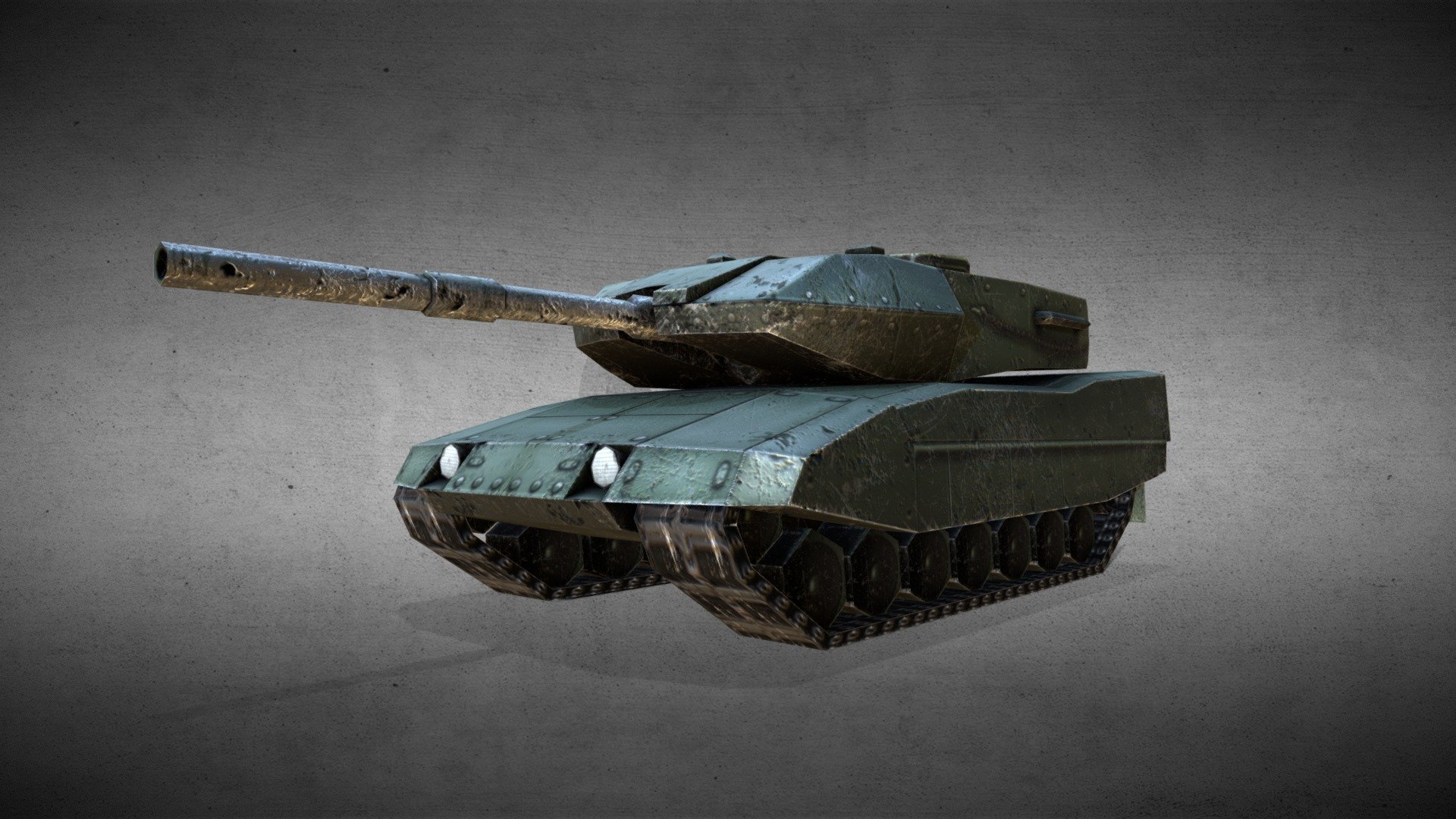 Already separate the tank track texture, you can easily animate yourself.
(I can't animate texture at sketchfab.)

Triangles=1.5k - Low Poly Tank 01 - Buy Royalty Free 3D model by AlvaWong (@alvawong06) 3d model