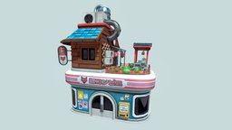 Stylized Japanese Convenience Store