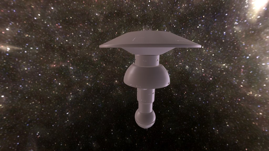 Earth Space Dock model I created for Disruptor Beam's &ldquo;Star Trek: TImelines